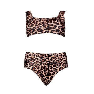 Sexy 2 piece Leopard bikini set High Waist BOOHOO